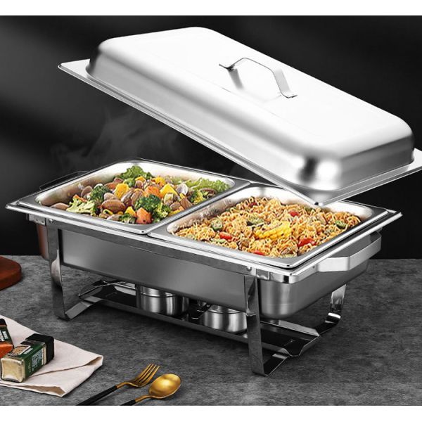 Customized Size Hotel Stainless Steel Chafing Dish Buffet Set Food Warmer Rectangular