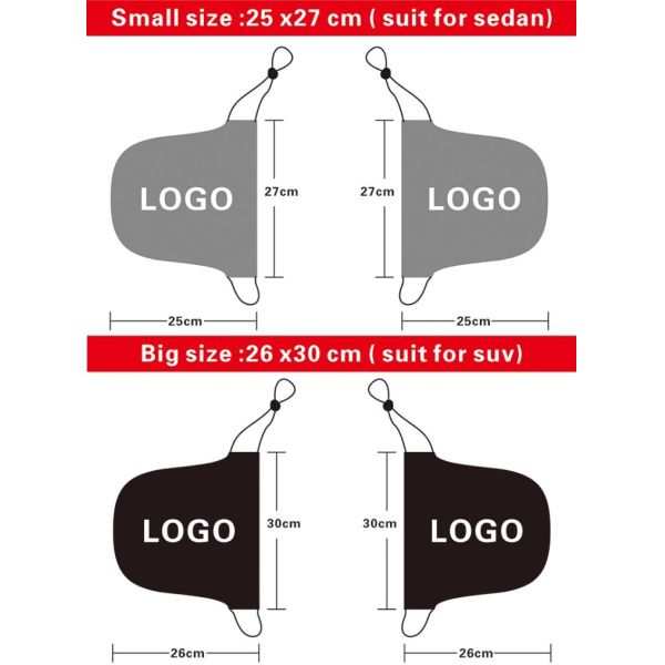 Promotional Car Side Mirror Covers Normal Size Advertising Application