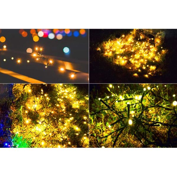 Solar Panel IP44 22m Garden LED String Lights 50 100 200 300 Led Rohs