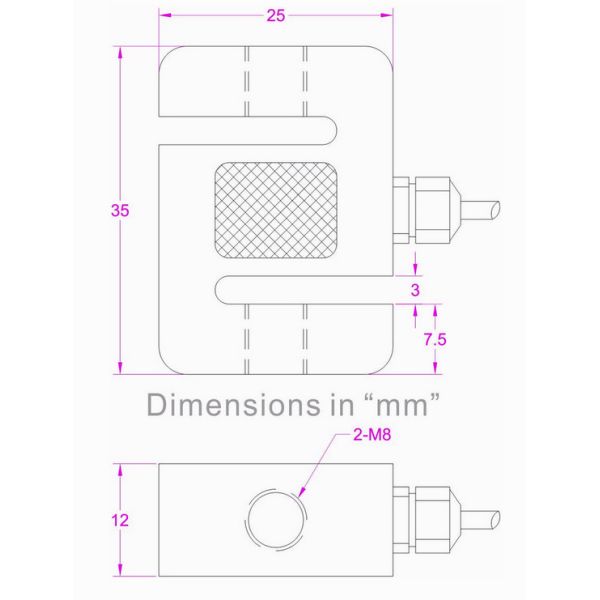Small size compression tension load cell 200kg 100kg 50kg 20kg S type load cell