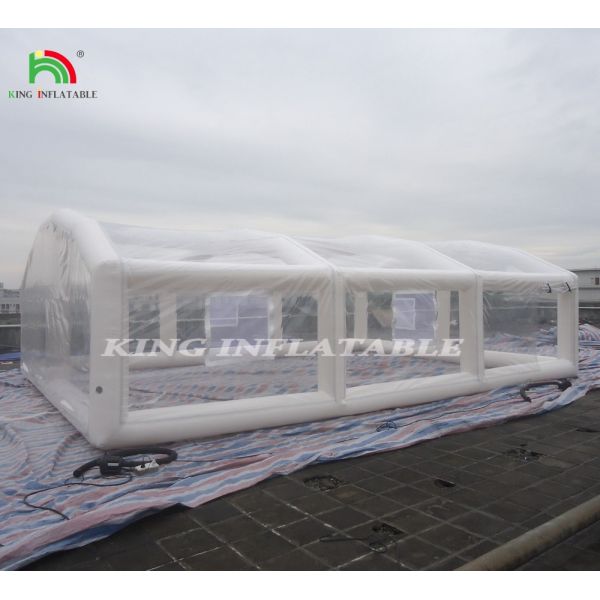 Customized Large Pvc Clear Dome Tent Air Tight Portable Inflatable Pool Tent Cover Bubble House