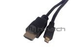 Slim Micro HDMI Cable A Plug To D Plug Gold 2m For Camera Portable Devices