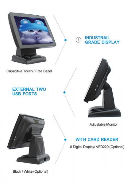 Windows 715 Inch Retail EPos Systems Full Flat Hospitality For Pos Solution