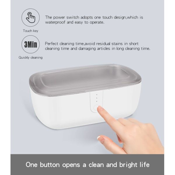 Slip Proof Portable Ultrasonic Cleaner USB Charging Glasses Cleaning Machine