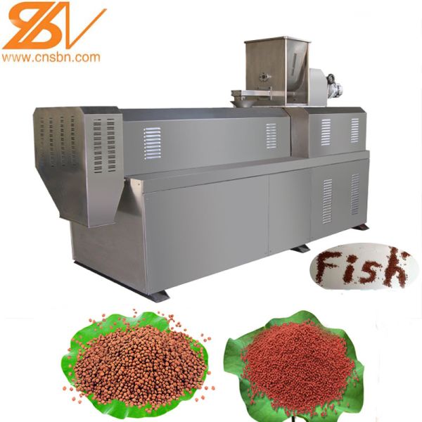 SUS 304 Floating Fish Feed Twin Screw Extruder And Good Material