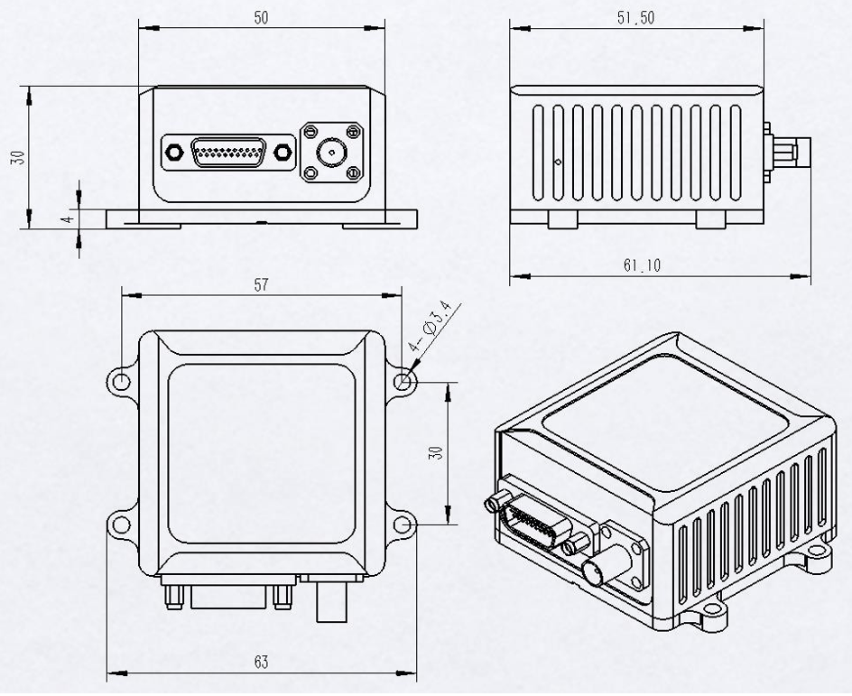 Gi582 Mems Inertial Navigation Sensor With Gps / Bd2 Dual Mode