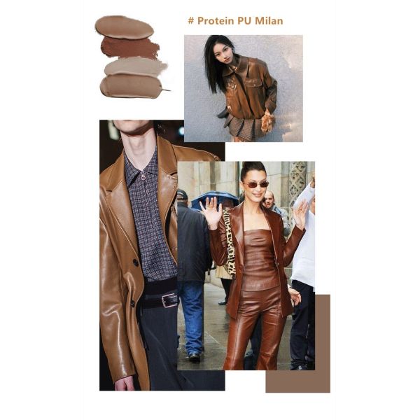 Soft Protein Garment PU Leather For Clothing 0.8mm Thickness