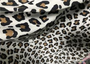 Quality Custom Printed Double Knit Fabric Panther Print With Wet Screen Printing for sale
