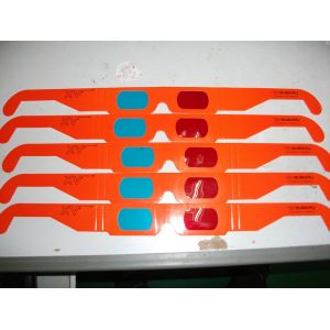 Quality Paper Anaglyph 3D Glasses Red Blue With Circular Polarized Lenses for sale