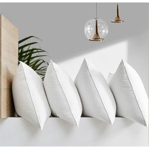 Quality Double Stitching Piping Microfiber Pillow Microfiber Cushion Medium Firmness For Restful Sleep for sale