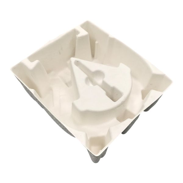 Biodegradable Compostable Recycled Paper Tray White Moulded Molded Pulp Packaging
