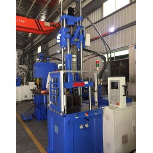 Quality 200MM Opening Stroke 55T Hydraulic Vertical Injection Molding Machine With 2 Working Table for sale