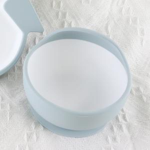 Custom BPA Free Baby Food Bowl Set , Food Grade Suction Baby Silicone Bowl