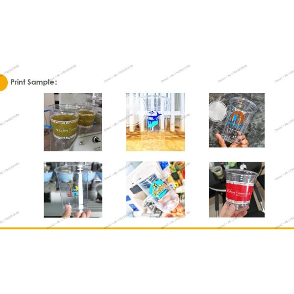  automatic multi color plastic cups screen printing machine