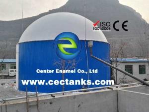 Quality Bolted Steel Grain Storage Tanks With Aluminium Dome Roof Custom Color for sale