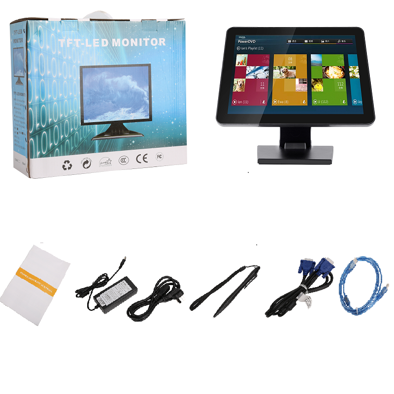 17 Inch POS LCD Touch Screen Monitor 1280x1024 Capacitive Touchscreen