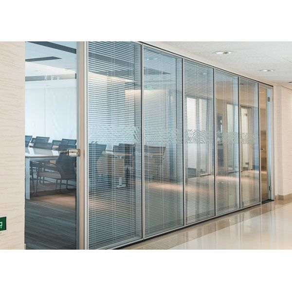 Sound Insulation Glass Partition Wall Flexible 90mm Thickness Single Double Glass
