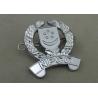 3D Chrome Souvenir Badges , Zinc Alloy Die Struck Awards Police Badges for sale