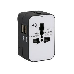China PC ABS Multiple Adapter Plug 110V Universal Travel Adapter With USB on sale