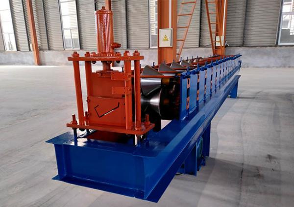 Blue / Orange Color Ridge Cap Roll Forming Machine For Building Material Producing