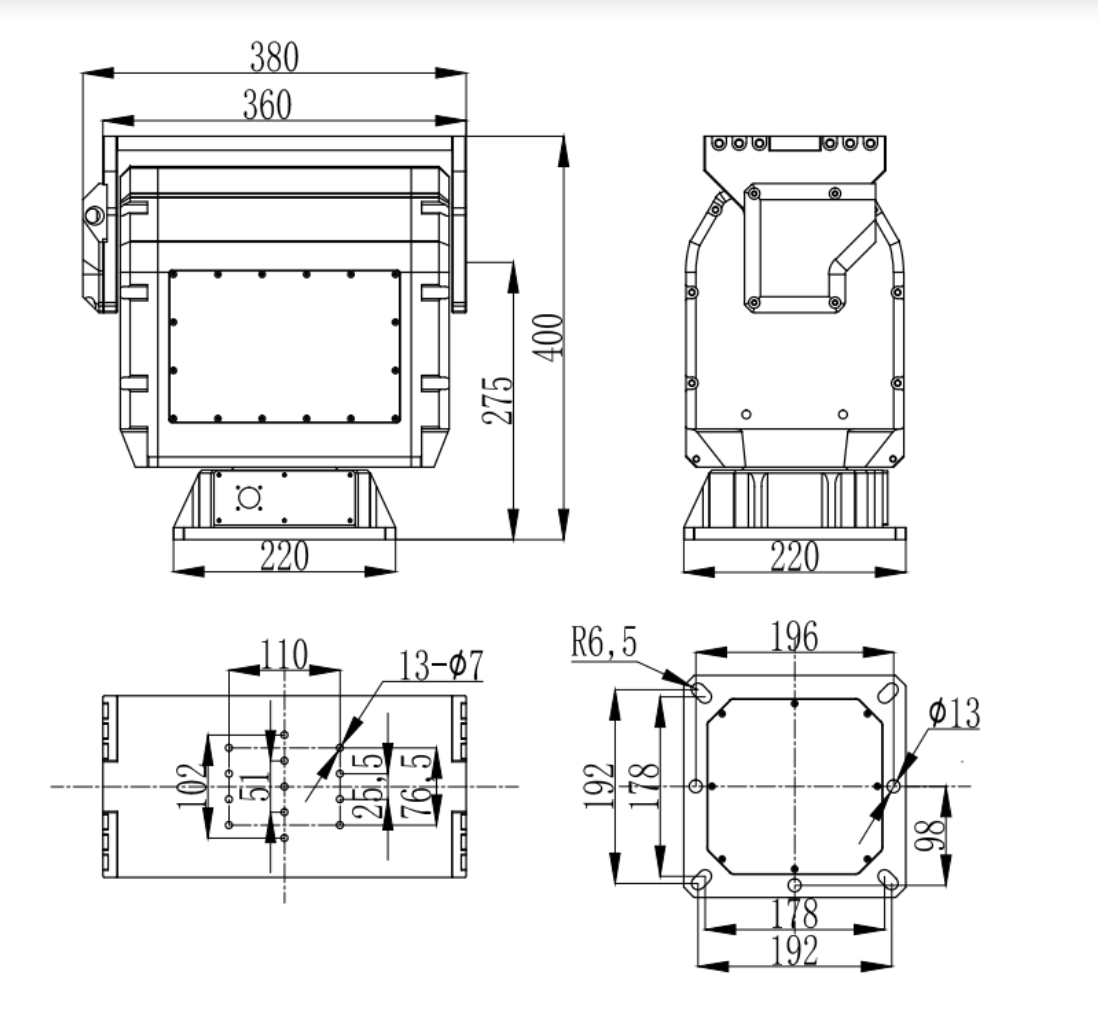 Heavy Duty Pan Tilt Unit With 80kg Payload 360° Continuous Rotation And IP66 Ingress Protection