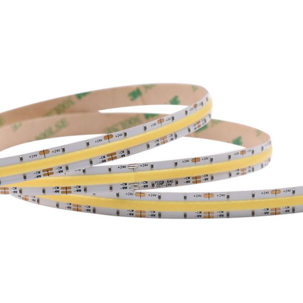 No Dots Flexible LED Tape Light Waterproof IP65 Tunable White CCT COB LED Strips For Room