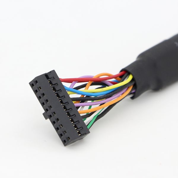 OEM Screw Locking Stud Dual USB 3.0 Type A Female Panel Mount Cable with Molex Connector