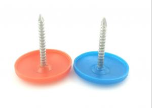 Quality Round Capped Roofing 24.5mm Plastic Cap Nails Electrogalvanized for sale