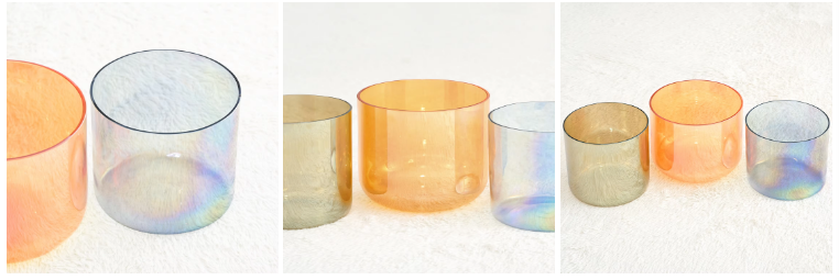 High Transmittance Crystal Singing Bowl Set with Chakra Healing and Digital Musical Scale for Meditation