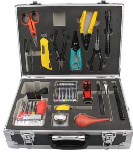 China Compact Field Fusion Fiber Optic Splicing Tool Kit With 3.5M Tape Measure on sale