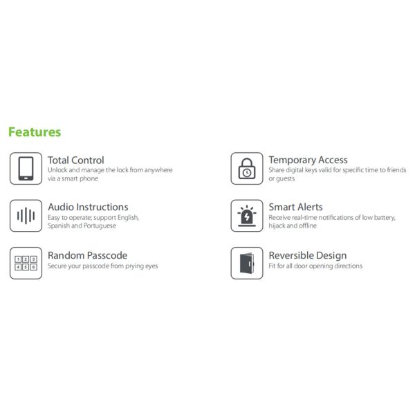 wireless zigbee Keypad Smart Lock unlock and control remotely for short-rental apartment