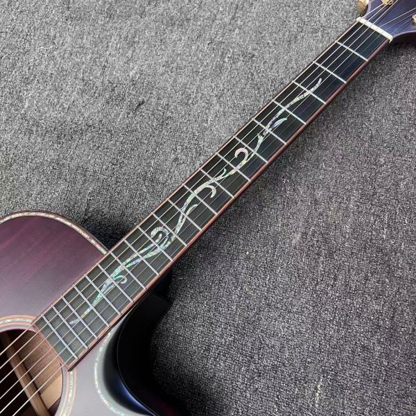 AAAAA solid koa top k24ce body SOLID KOA back side Taylor style acoustic guitar bone nut