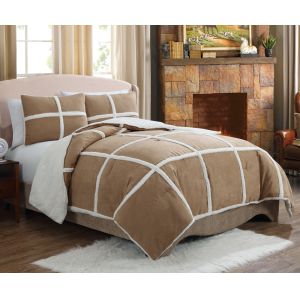 Quality Winter Soft Suede Quilted Comforter Suede Duvet With Plush Polyester Filling for sale