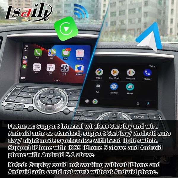GPS Navigation NISSAN Multimedia Interface Android Carplay 1.8G For Infiniti G37 G25 Navihome