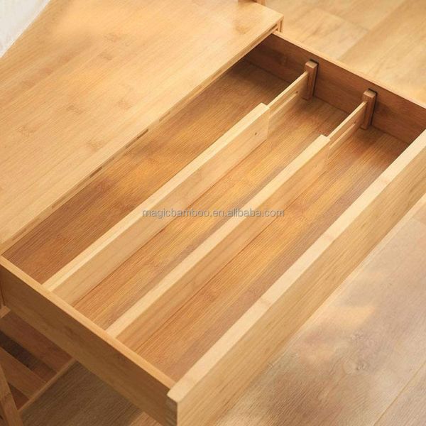 Keep Your Clothing Tidy with Natural and Expandable Bamboo Drawer Dividers Adjustable