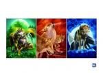 PET / PP Animal Print Lenticular Posters For Home Decoration SGS