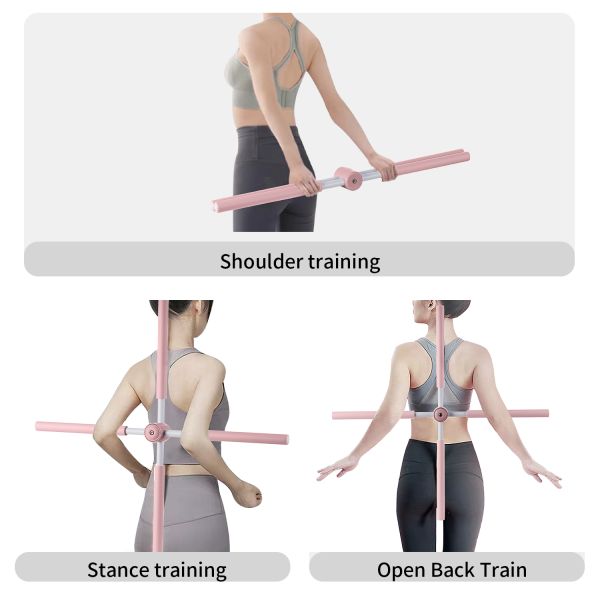 Adjustable Posture Corrector Stick for Back Pain Relief & Shoulder Support with Soft Padding