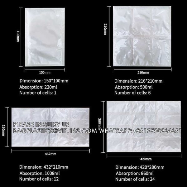 Ice Pack Sheet Absorption Water Fabric Reusable Freezer Dry Ice Cold Packs Gel Packs For Fresh Food Delivery