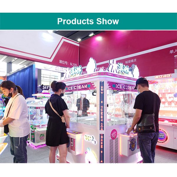 4 Players Crane Game Machine Ice Cream Vending Gift Claw Machine
