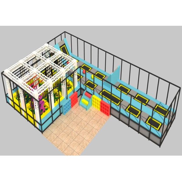 Crazy Slide Indoor School Trampoline Equipment