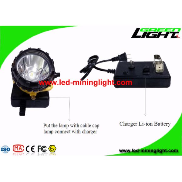 High Power 3W Hard Hat Headlamp 10.4 Ah SAMSUNG Battery For Mining