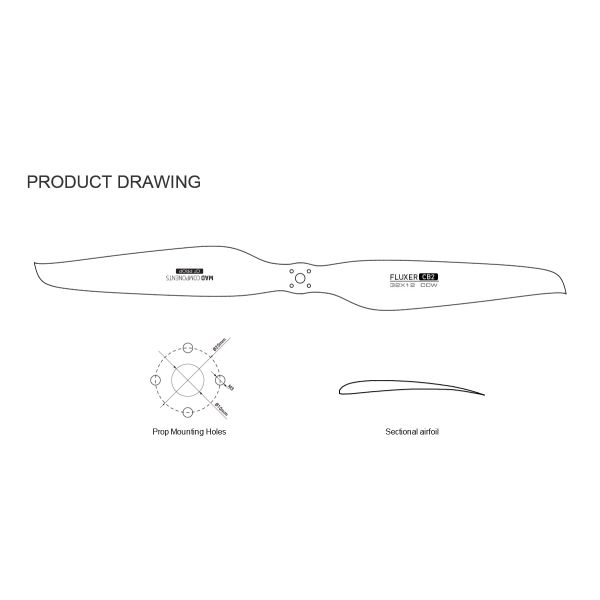 ULTRALIGHT PROP CB2 32X12 Inch Propeller