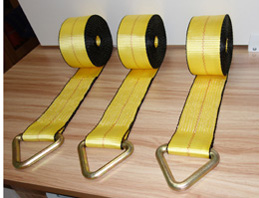 yellow Winch Ratchet Lashing Straps Accroding To Wstda Asme B30 Standard