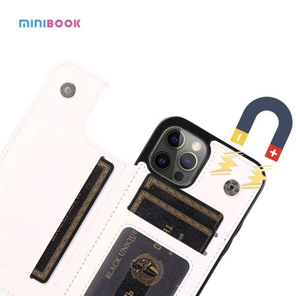 0.05kg Minibook Protective Mobile Phone Case for Iphone 13 12 PU Leather