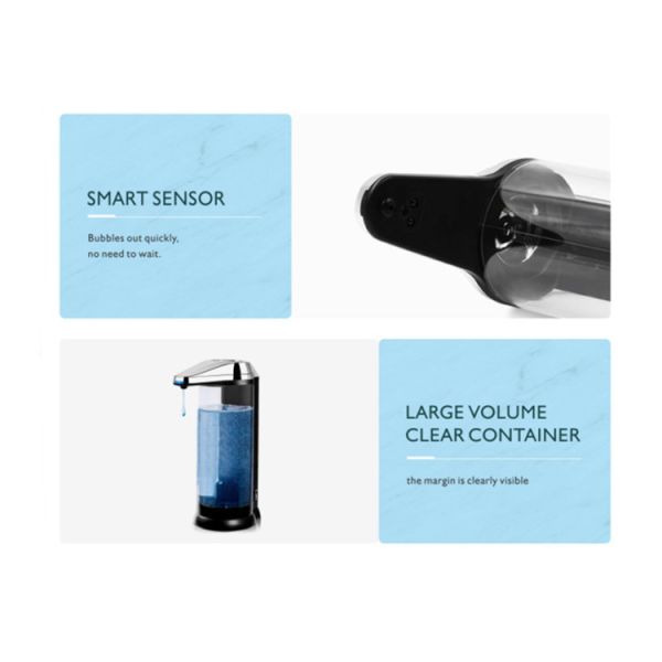 9CM Automatic Gel Hand Sanitizer Dispenser 2.1W 500ML Battery Operated