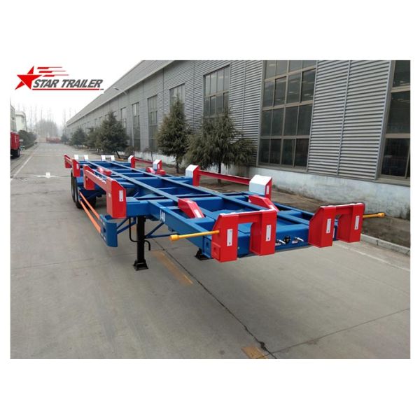 Durable Skeletal Container Trailer Container Transport Trailer Customized Color