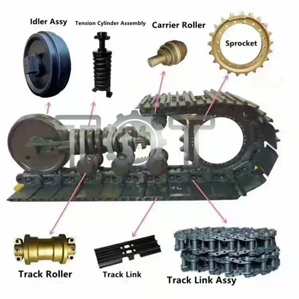 KATO HD1250-7 Excavator Bottom Roller Forged Steel Dozer Track Rollers