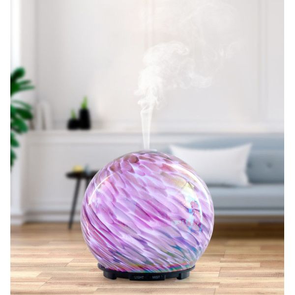 BCSI 7-9W Hand Blown Glass Aroma Diffuser Night Light Colorful