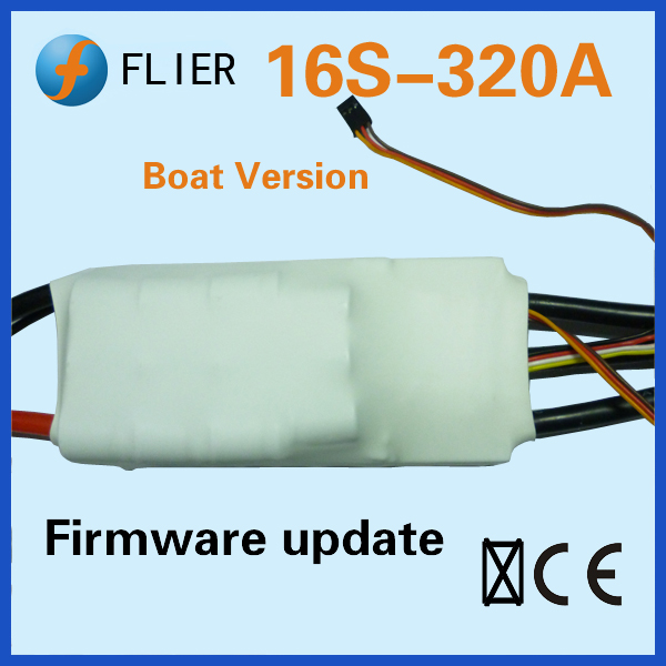 HV 22S 320A RC Boat ESC Speed Brushless Controller Mosfet Material For Surfboard