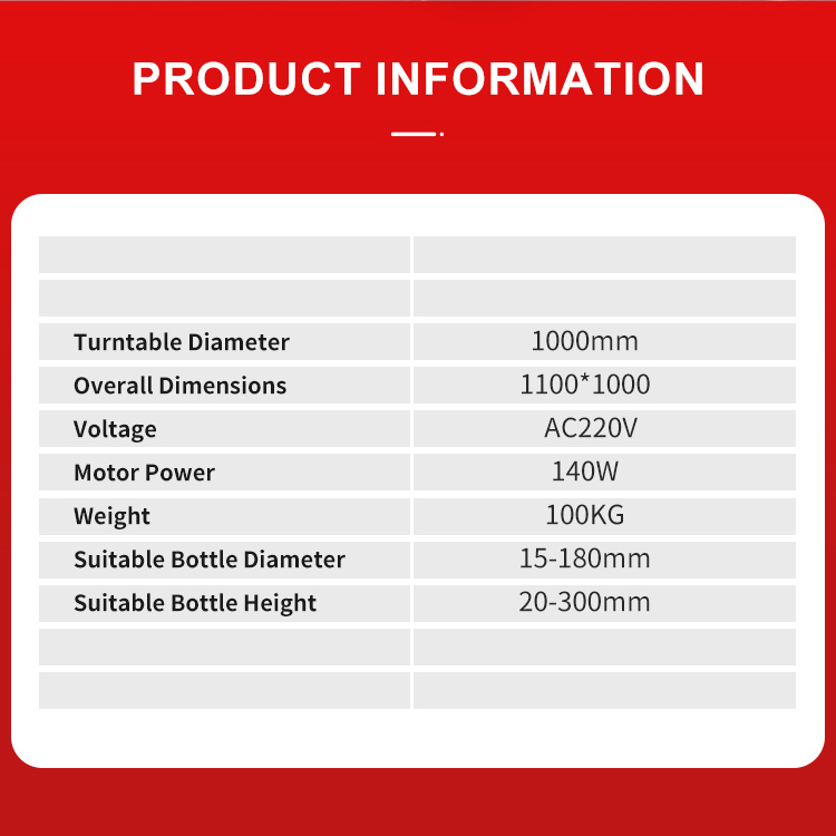 Automatic Rotary Bottle Unscrambler with Adjustable Guide Rails, Variable-Speed Operation, and Reversible Rotation